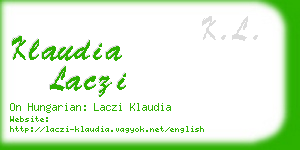 klaudia laczi business card